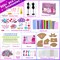 800+Pcs Fashion Designer Kit for Girls, Sewing Kit with 4 Mannequins, DIY Arts and Crafts Kit for Kids, Doll Clothes Making Kit, Girl Toys for Age 6 7 8 9 10 11 12 Year Old Gifts